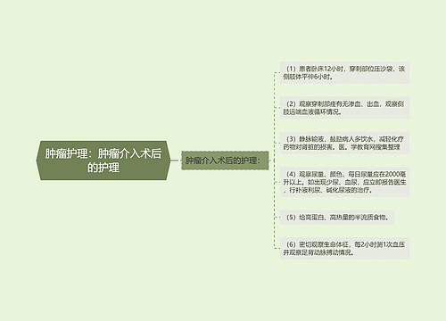 肿瘤护理：肿瘤介入术后的护理