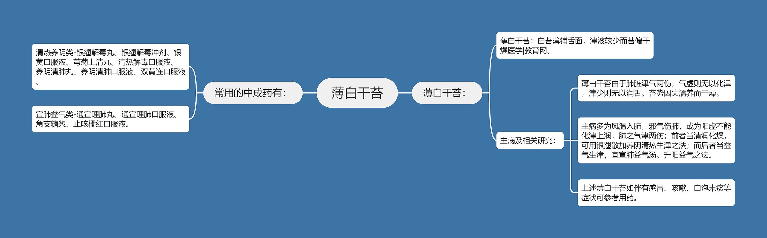 薄白干苔思维导图