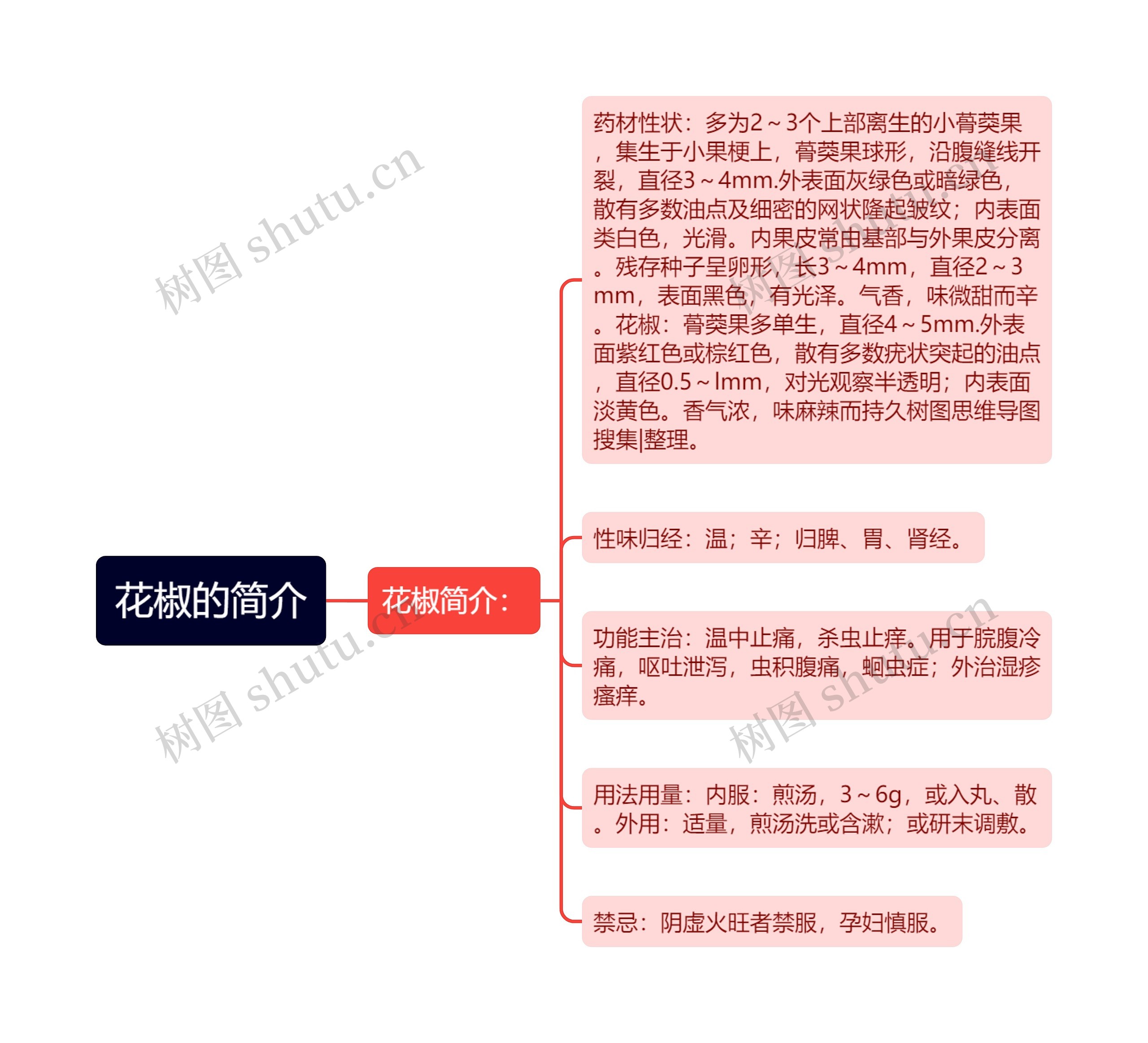 花椒的简介思维导图