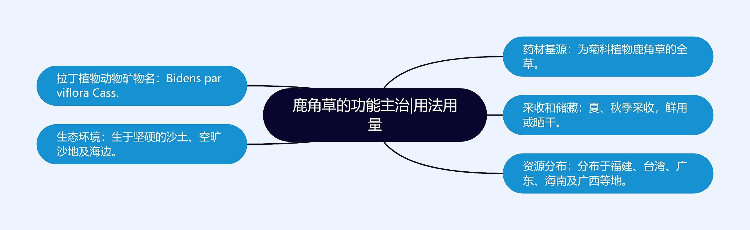 鹿角草的功能主治|用法用量思维导图