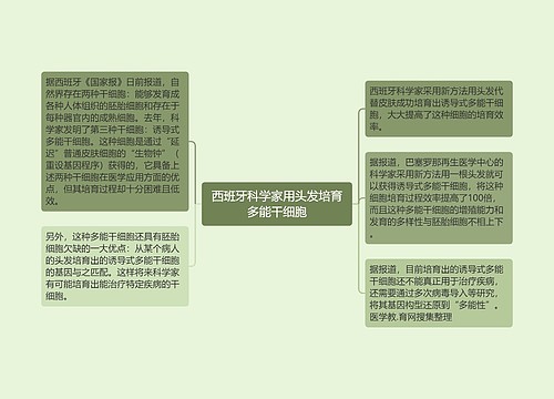 西班牙科学家用头发培育多能干细胞