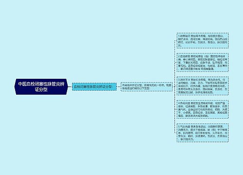 中医血栓闭塞性脉管炎辨证分型