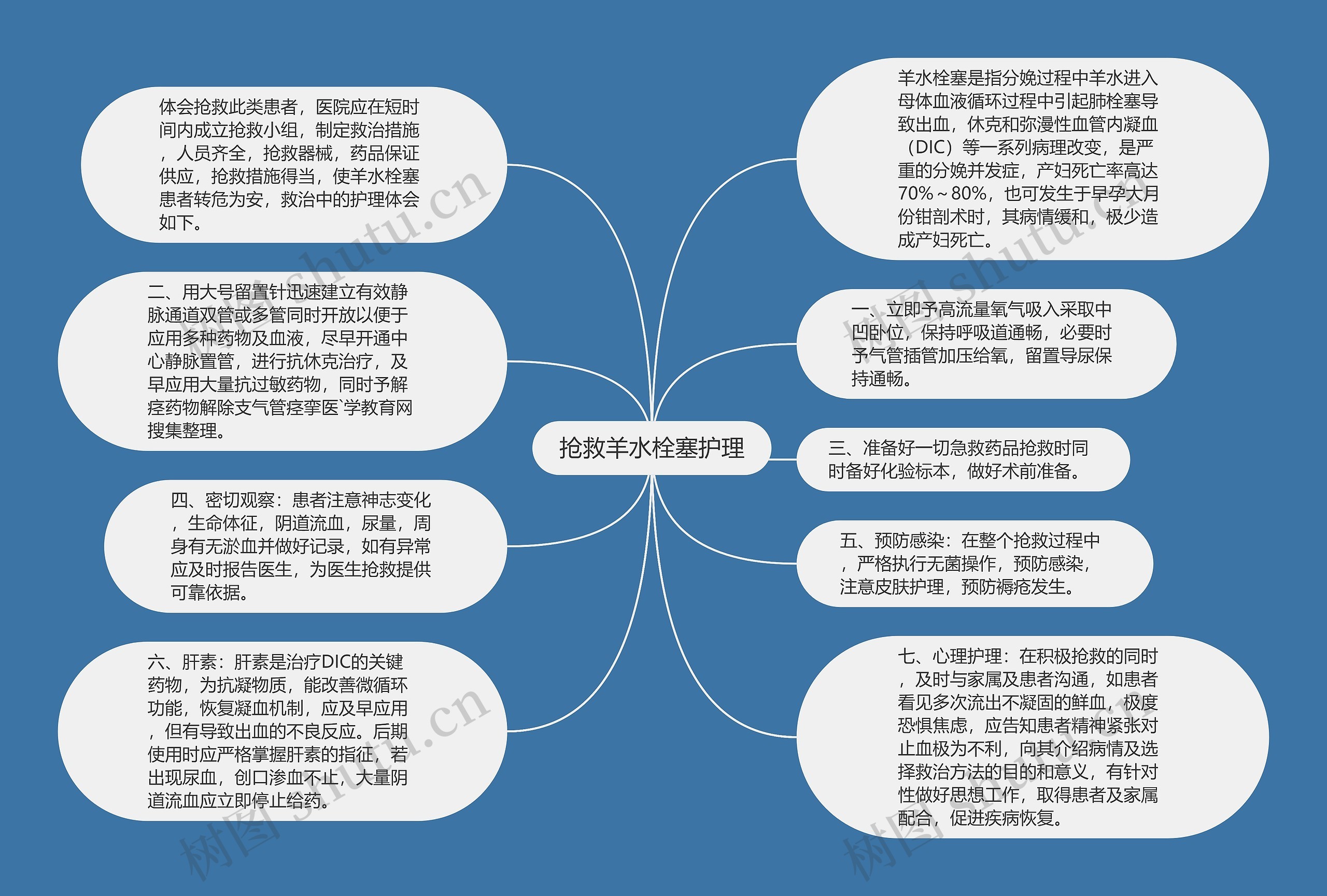 抢救羊水栓塞护理思维导图