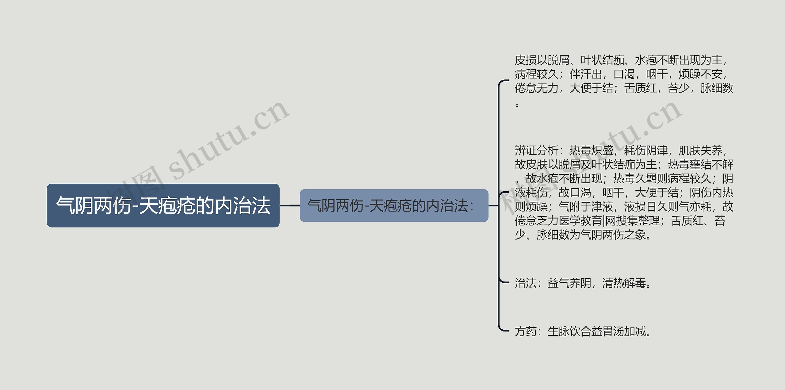 气阴两伤-天疱疮的内治法思维导图