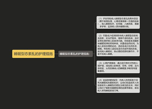 睡眠型态紊乱的护理措施
