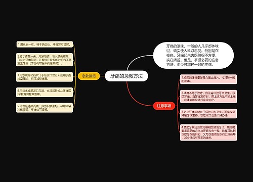 牙痛的急救方法