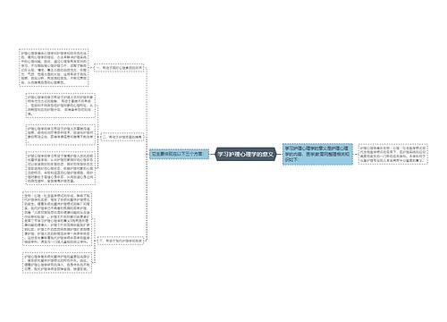 学习护理心理学的意义