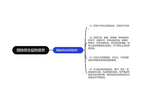 颈肋综合征的症状