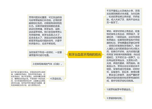 刷牙出血是牙周病的前兆