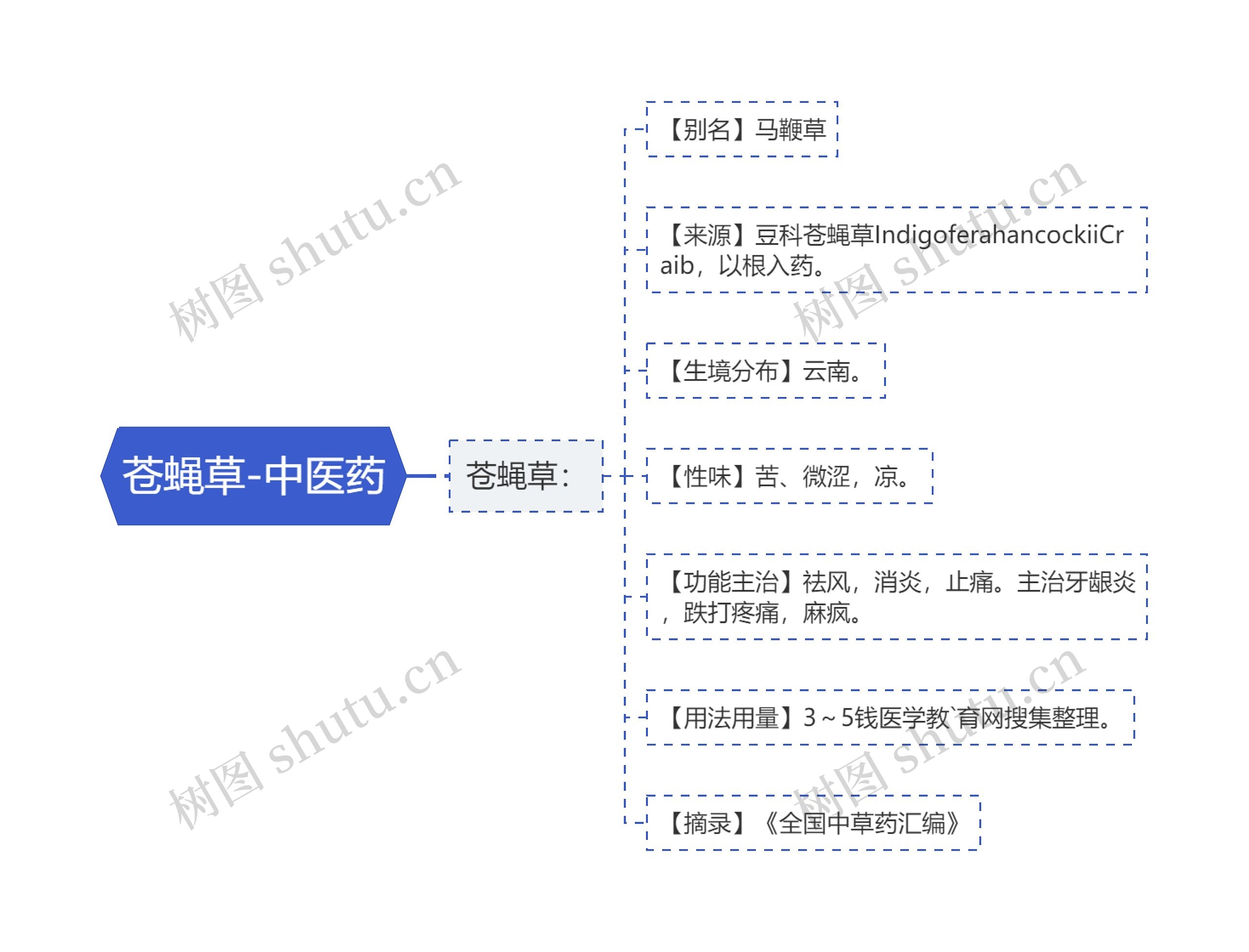 苍蝇草-中医药思维导图