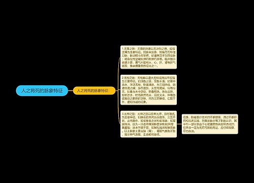 人之将死的脉象特征