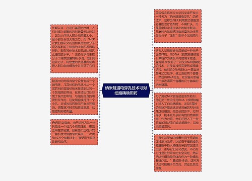 纳米隧道电穿孔技术可对细胞精确用药