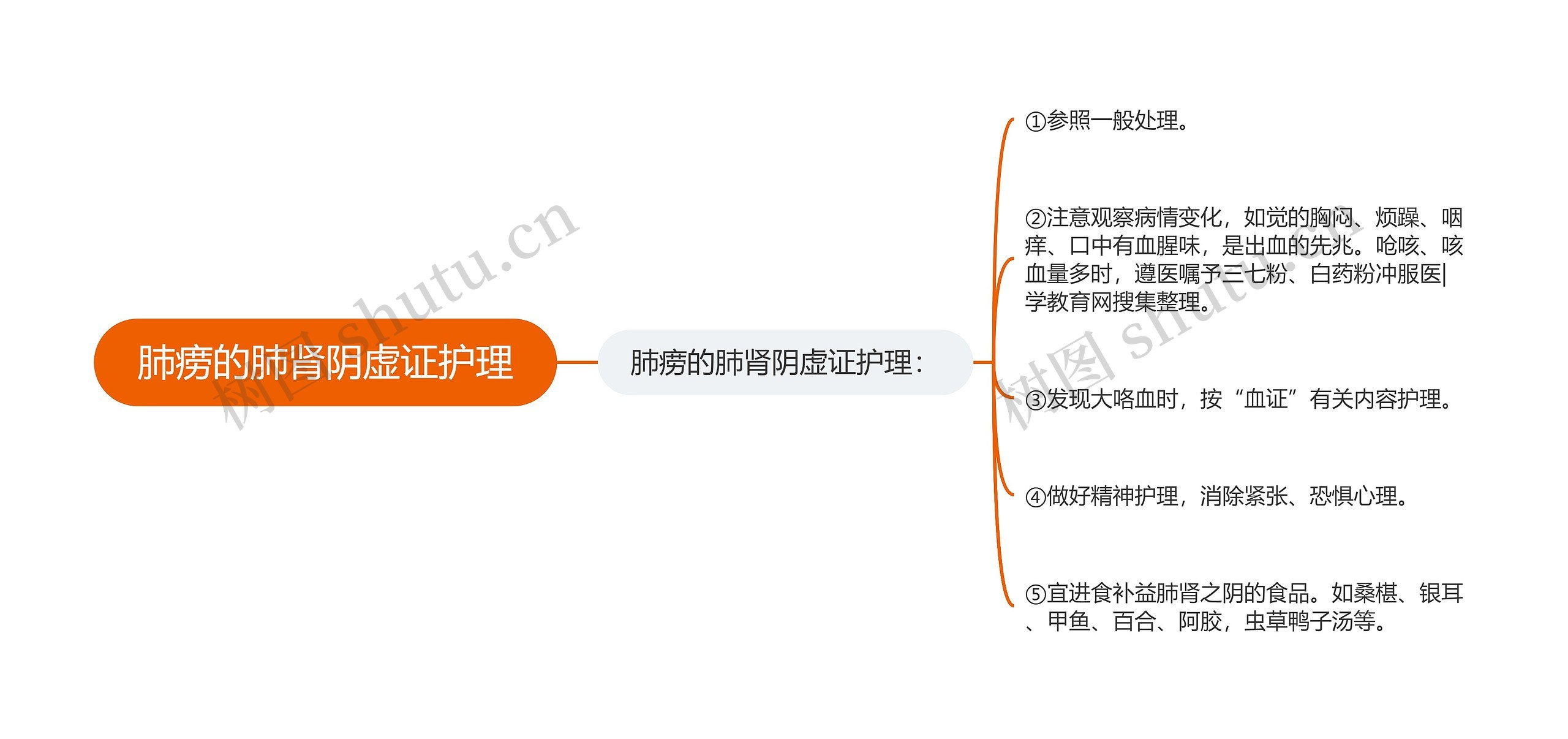 肺痨的肺肾阴虚证护理思维导图