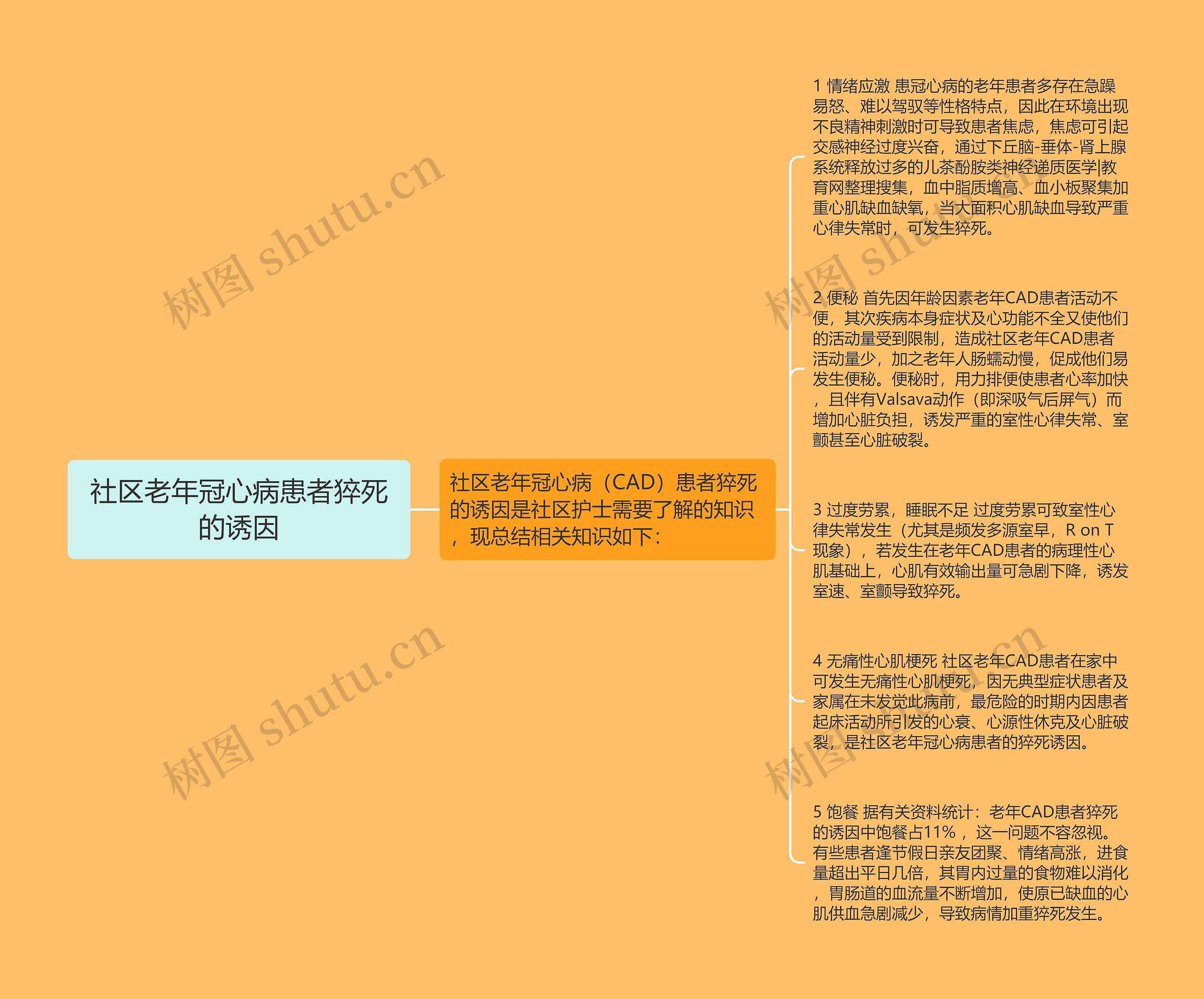 社区老年冠心病患者猝死的诱因