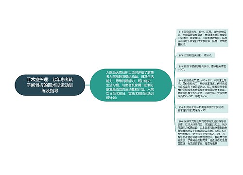 手术室护理：老年患者转子间骨折的围术期运动训练及指导