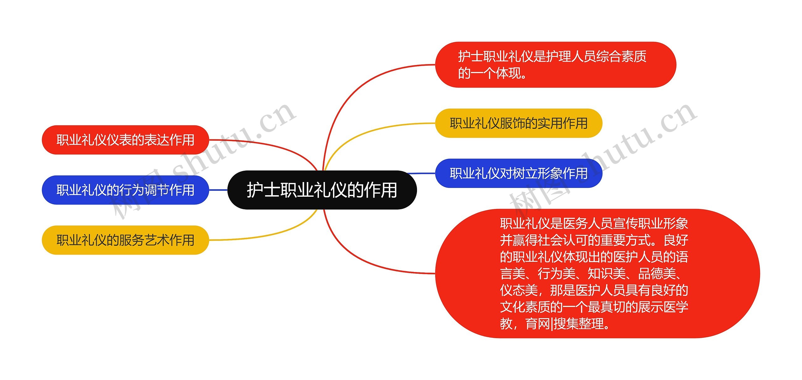 护士职业礼仪的作用思维导图