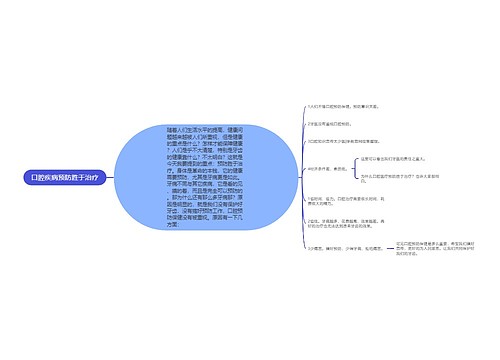 口腔疾病预防胜于治疗