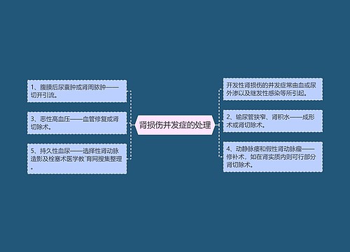 肾损伤并发症的处理