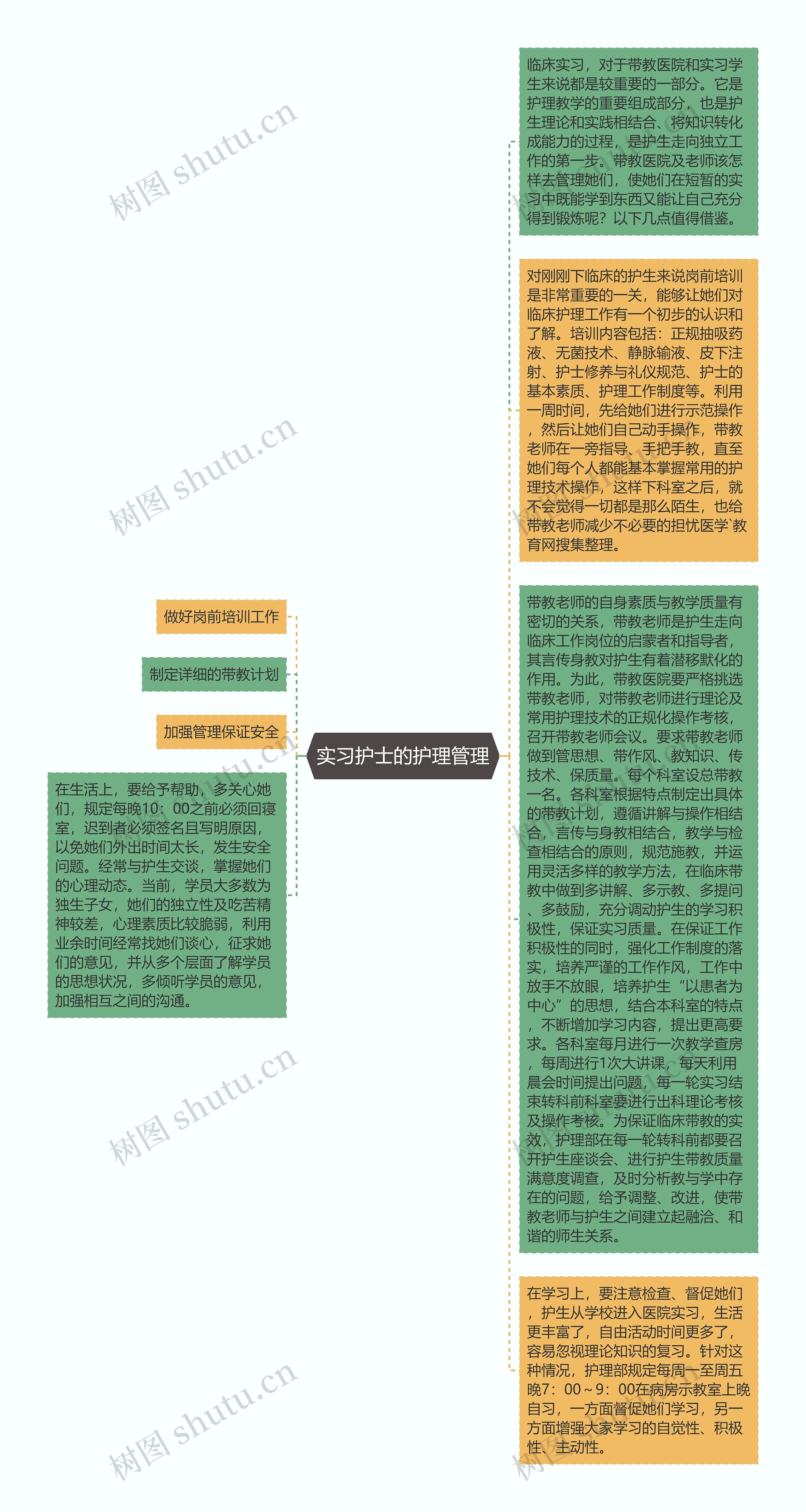 实习护士的护理管理思维导图