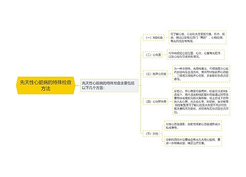 先天性心脏病的特殊检查方法