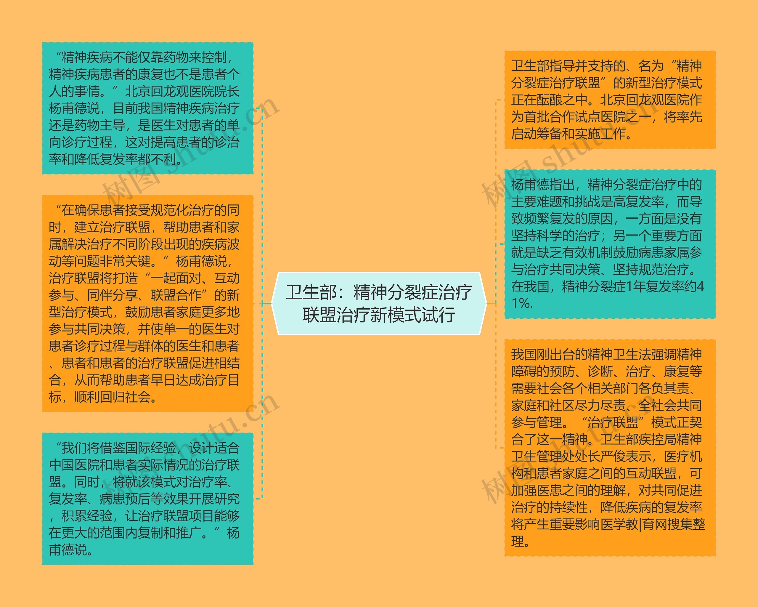 卫生部：精神分裂症治疗联盟治疗新模式试行思维导图