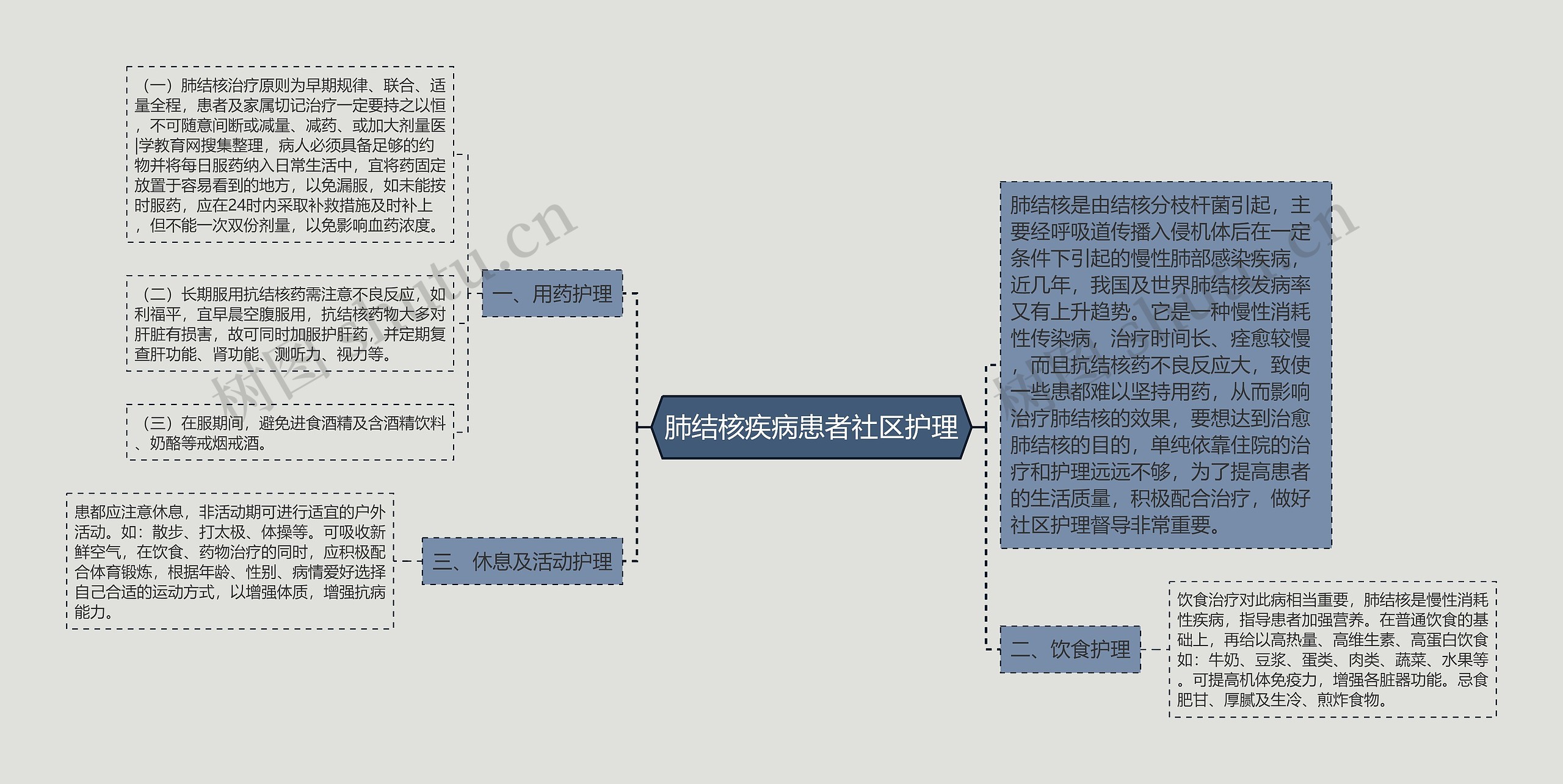 肺结核疾病患者社区护理思维导图