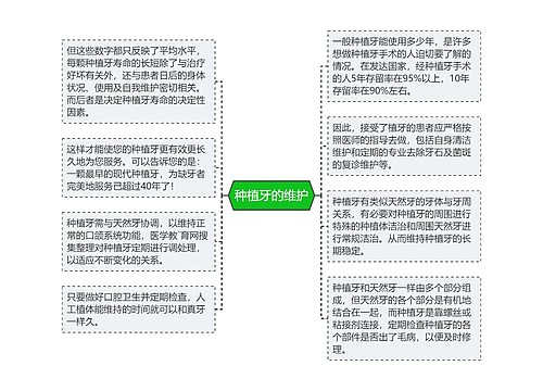 种植牙的维护