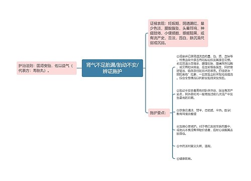 肾气不足胎漏/胎动不安/辨证施护