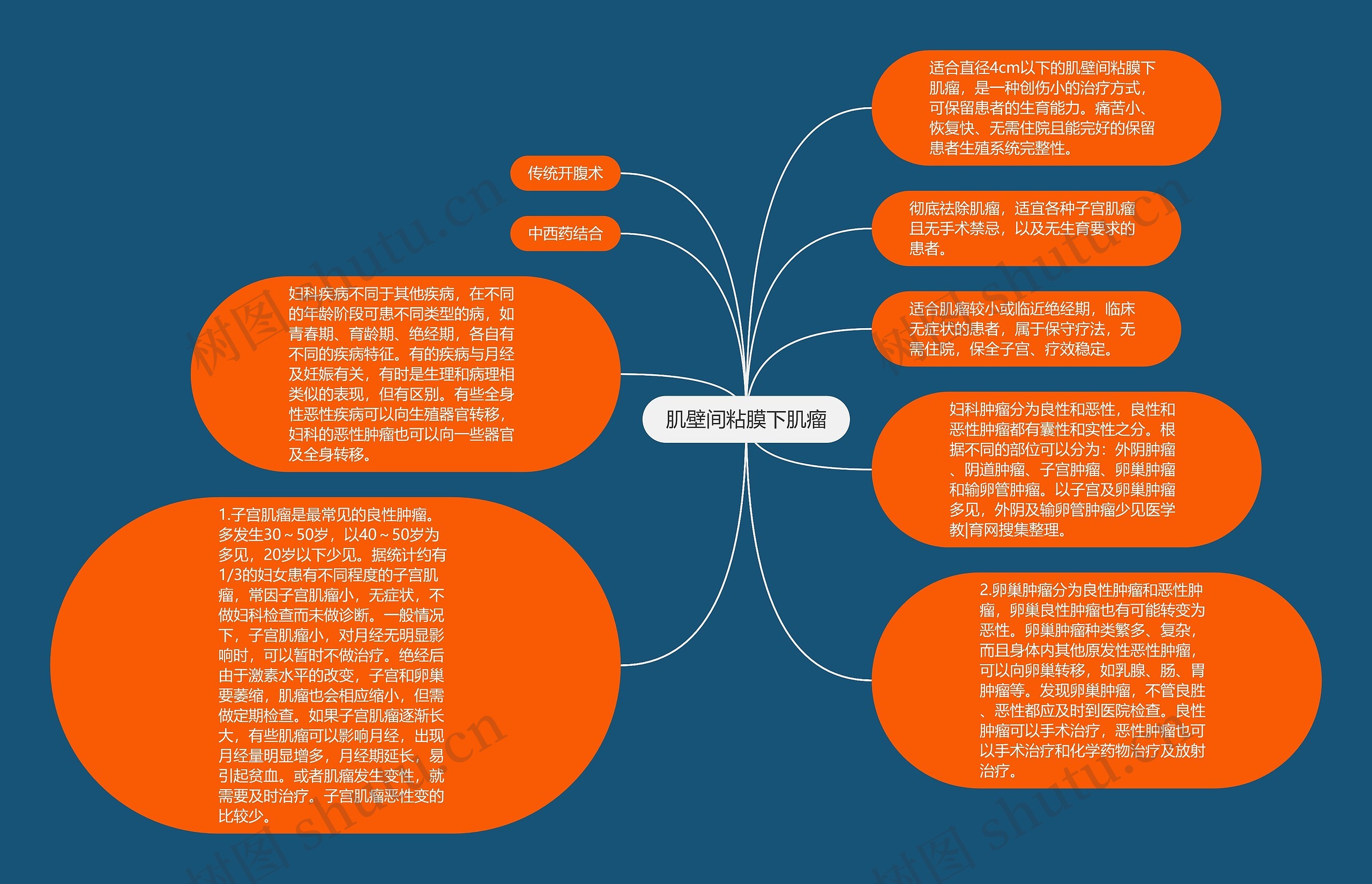 肌壁间粘膜下肌瘤思维导图