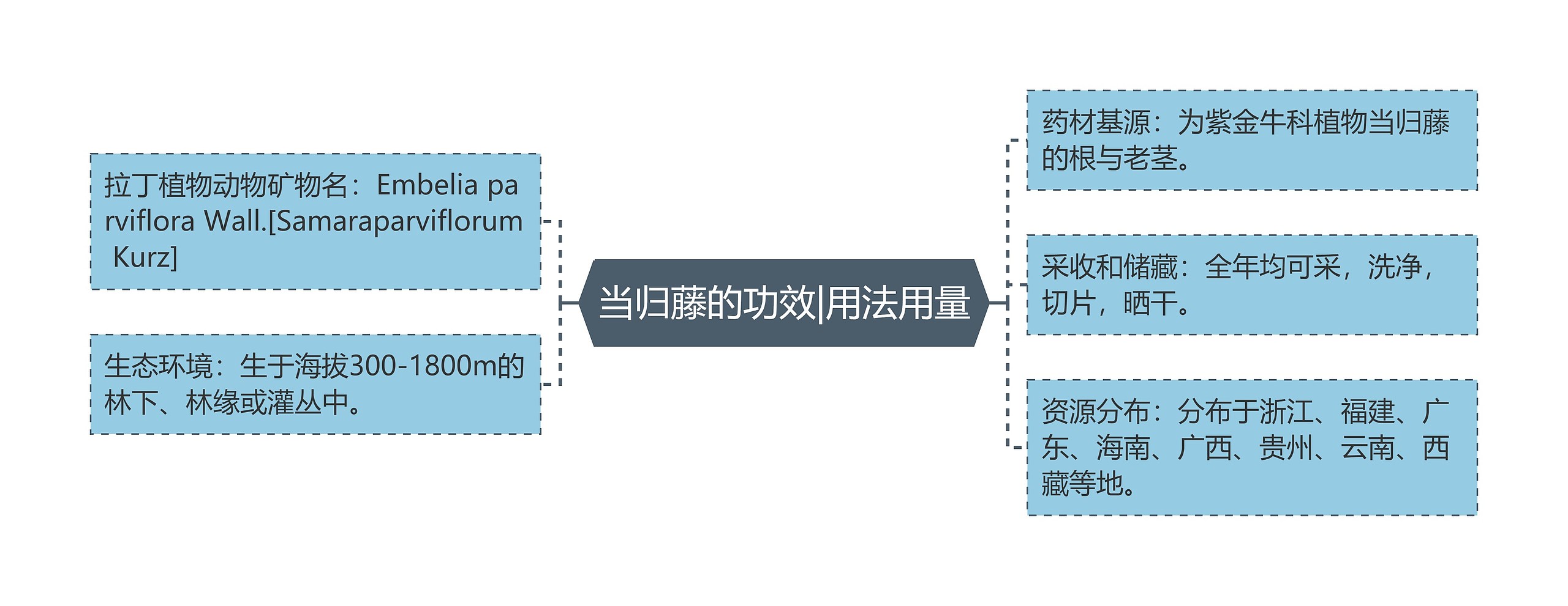 当归藤的功效|用法用量思维导图