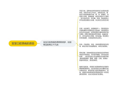 宝宝口腔溃疡的原因