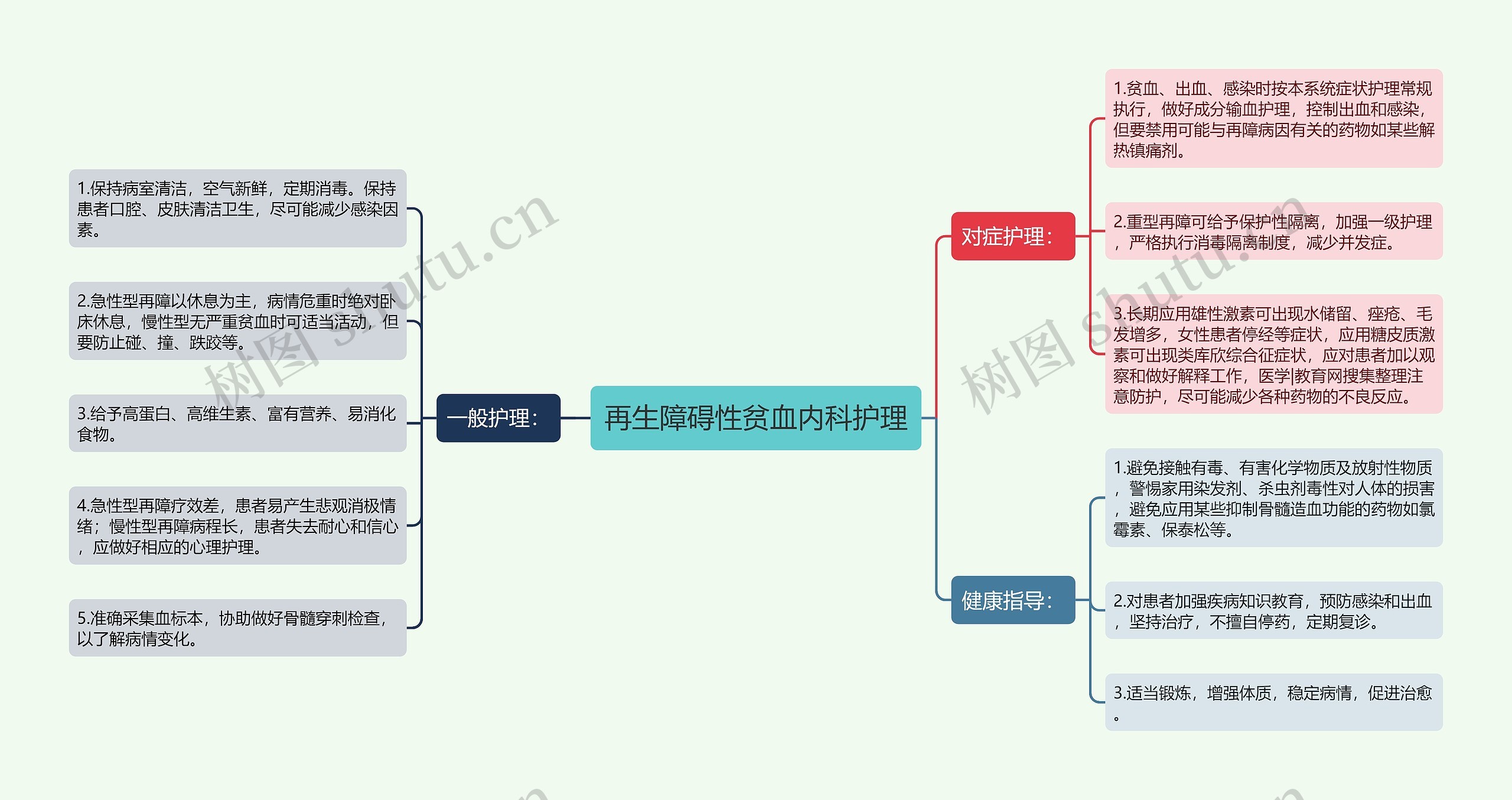 再生障碍性贫血内科护理思维导图