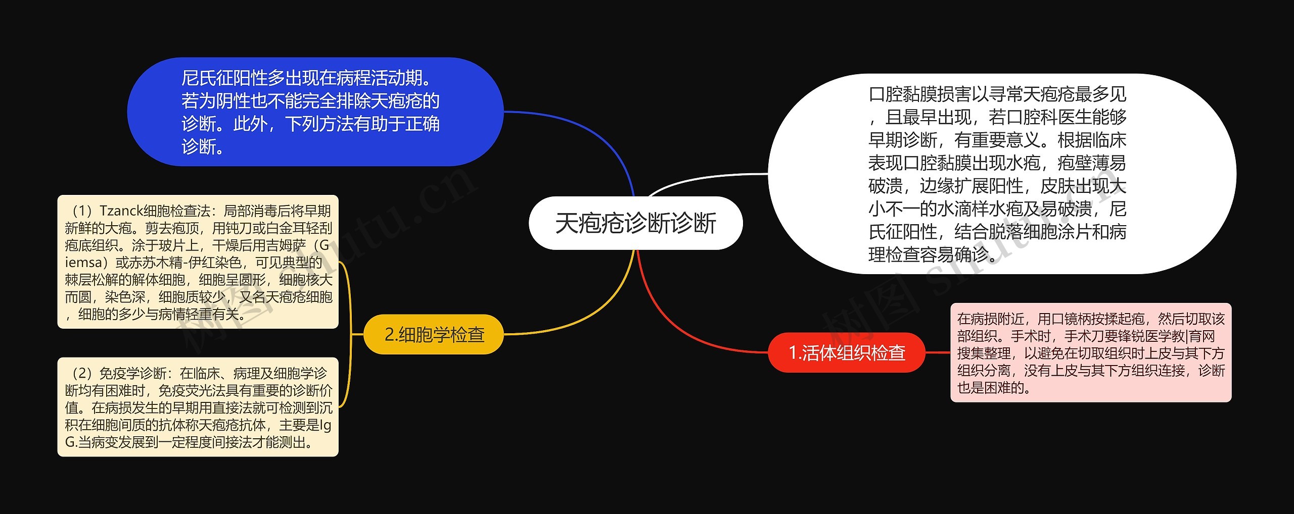 天疱疮诊断诊断思维导图