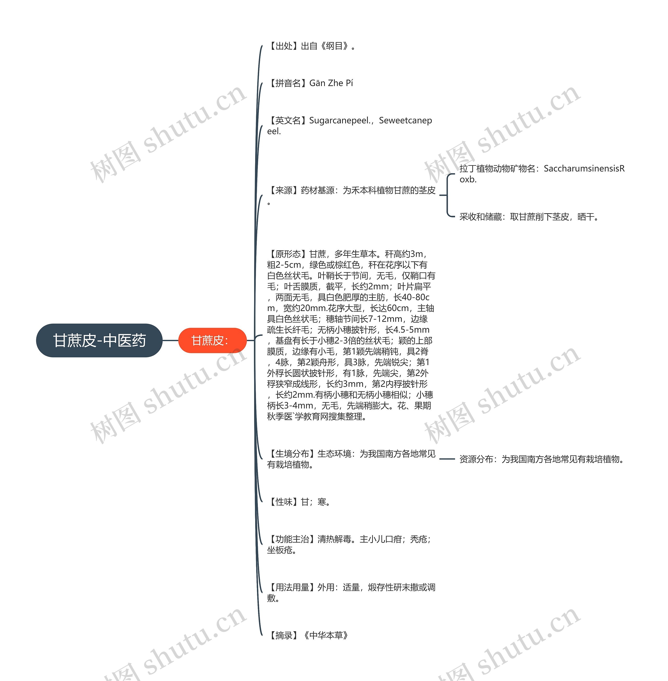 甘蔗皮-中医药 甘蔗皮-中医药