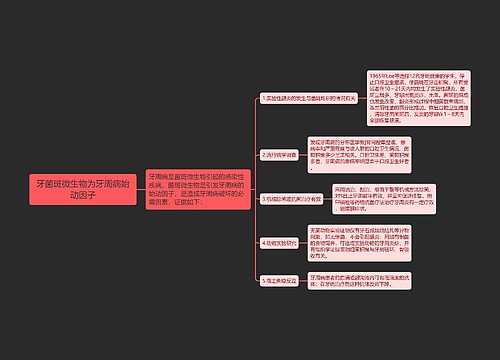 牙菌斑微生物为牙周病始动因子