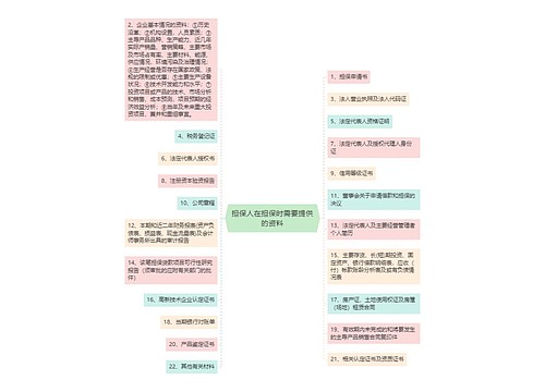 担保人在担保时需要提供的资料