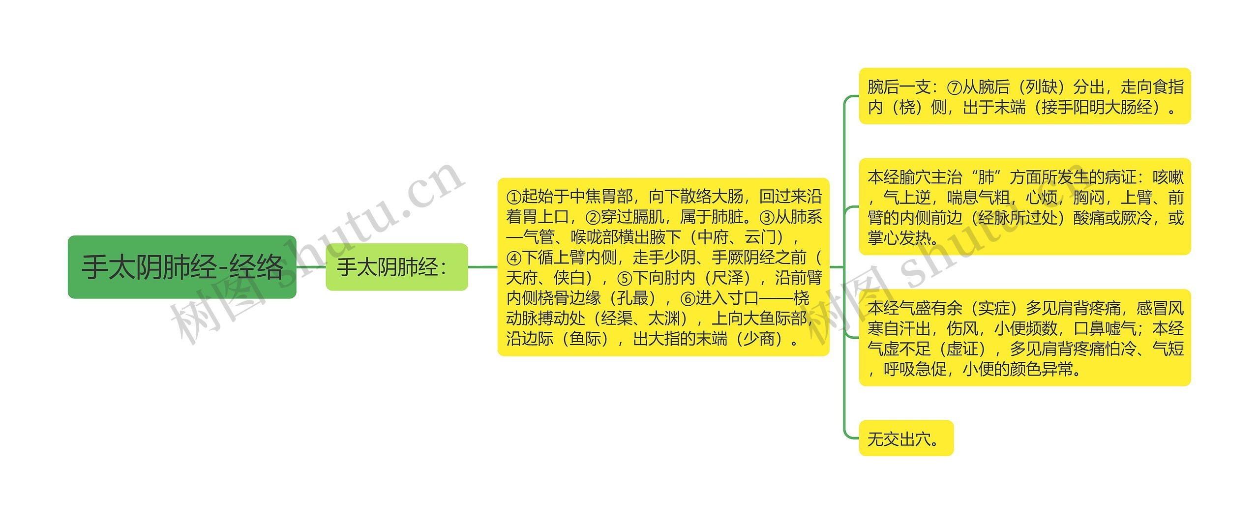 手太阴肺经-经络思维导图