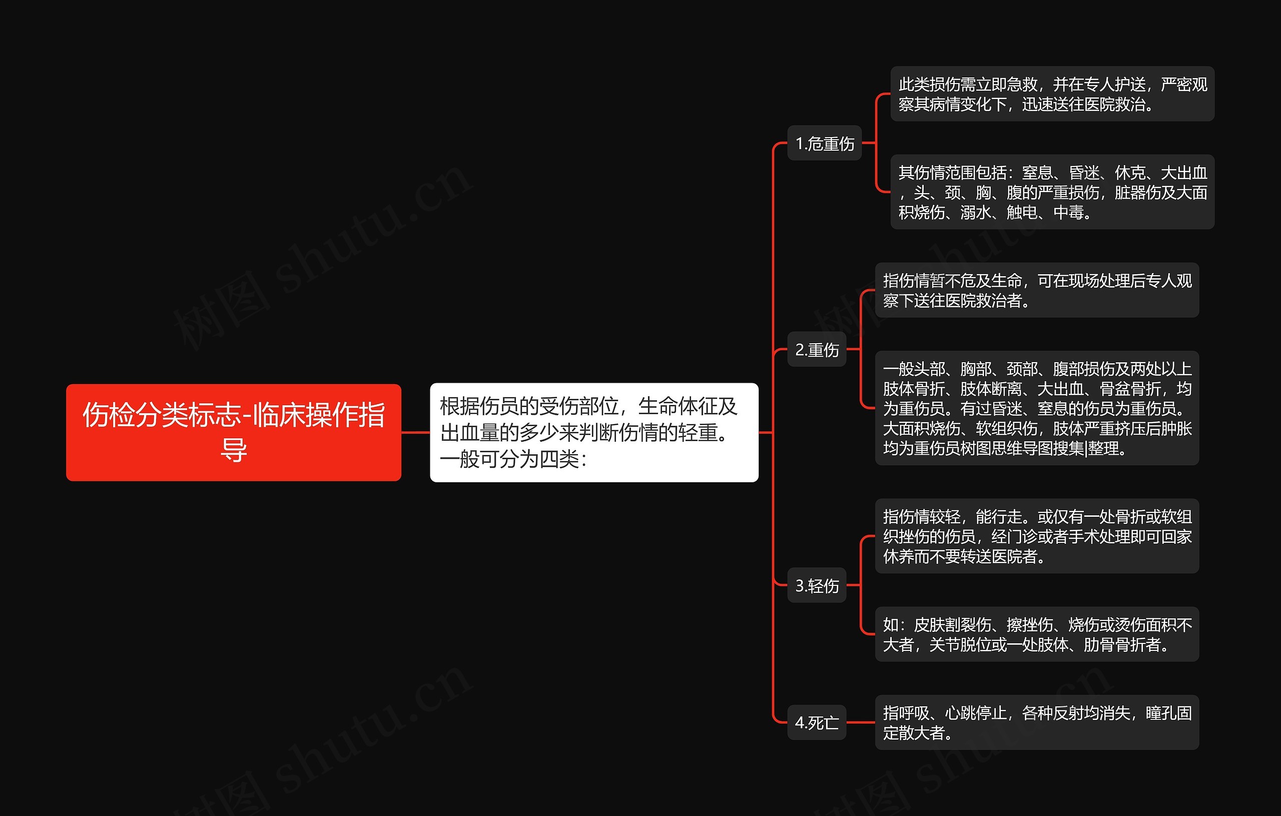 伤检分类标志-临床操作指导思维导图