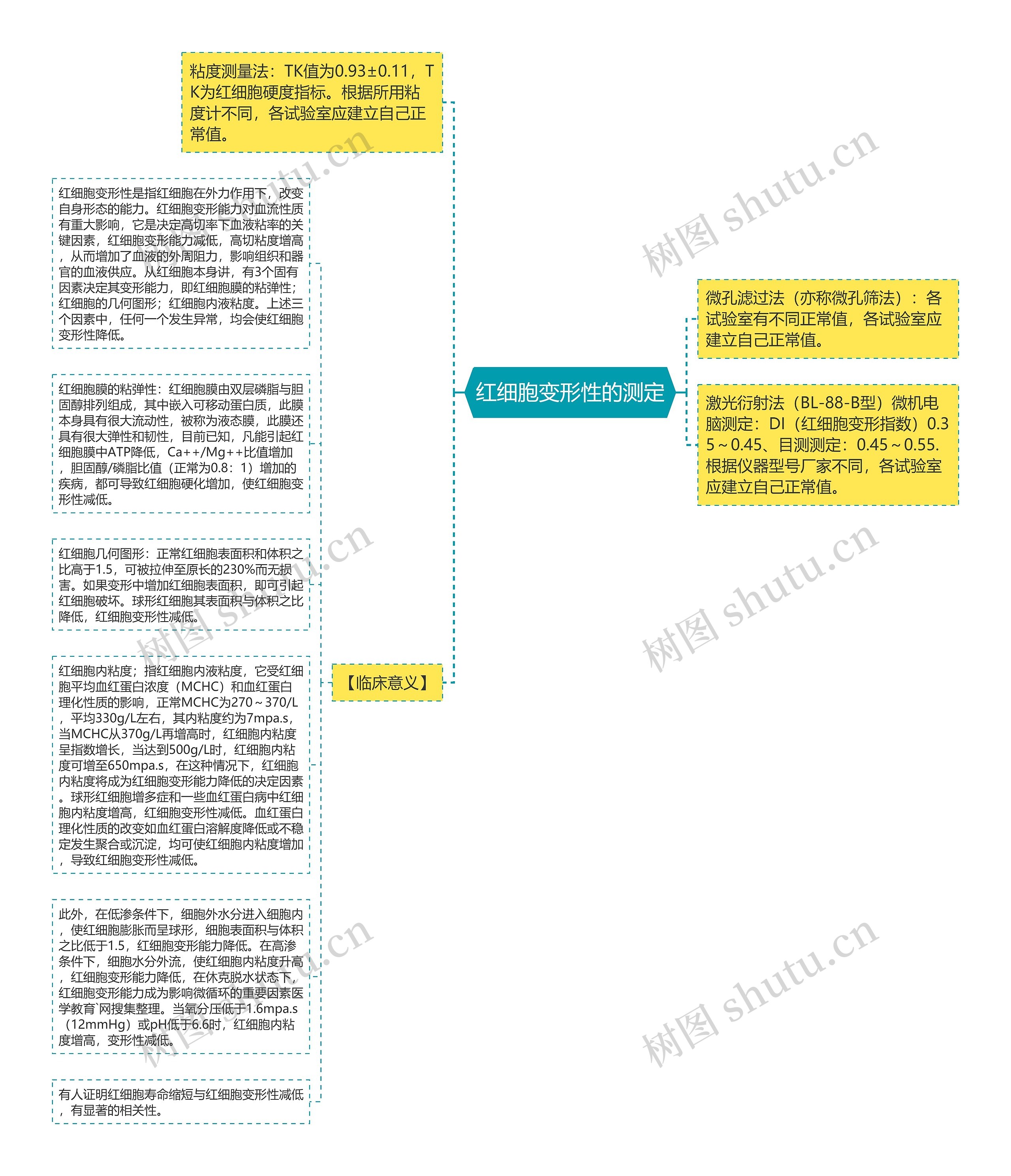 红细胞变形性的测定思维导图