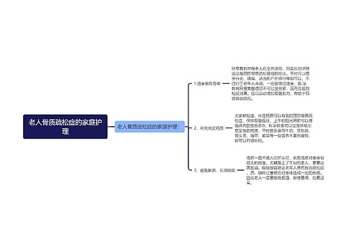 老人骨质疏松症的家庭护理