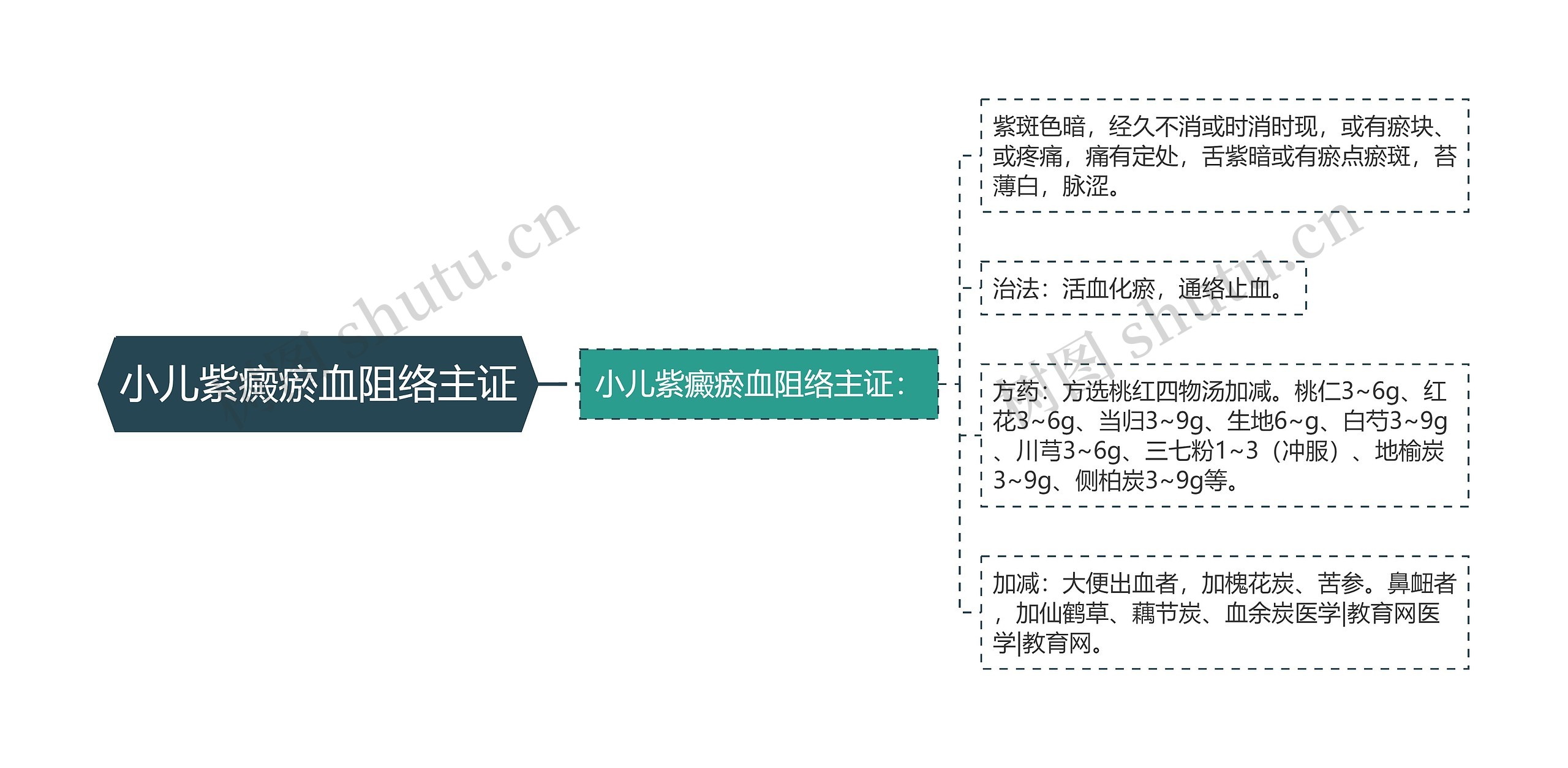 小儿紫癜瘀血阻络主证思维导图