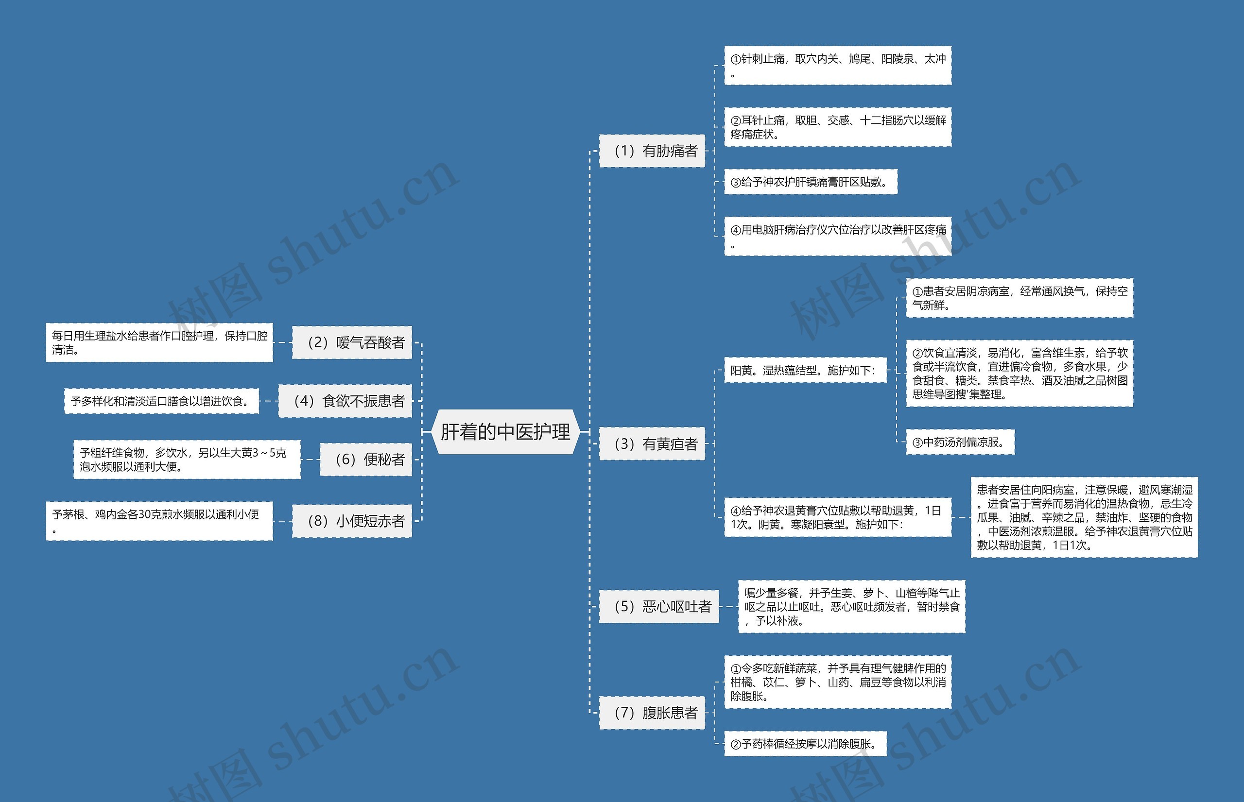 肝着的中医护理思维导图