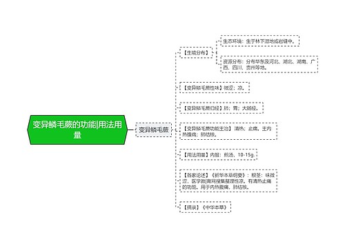 变异鳞毛蕨的功能|用法用量