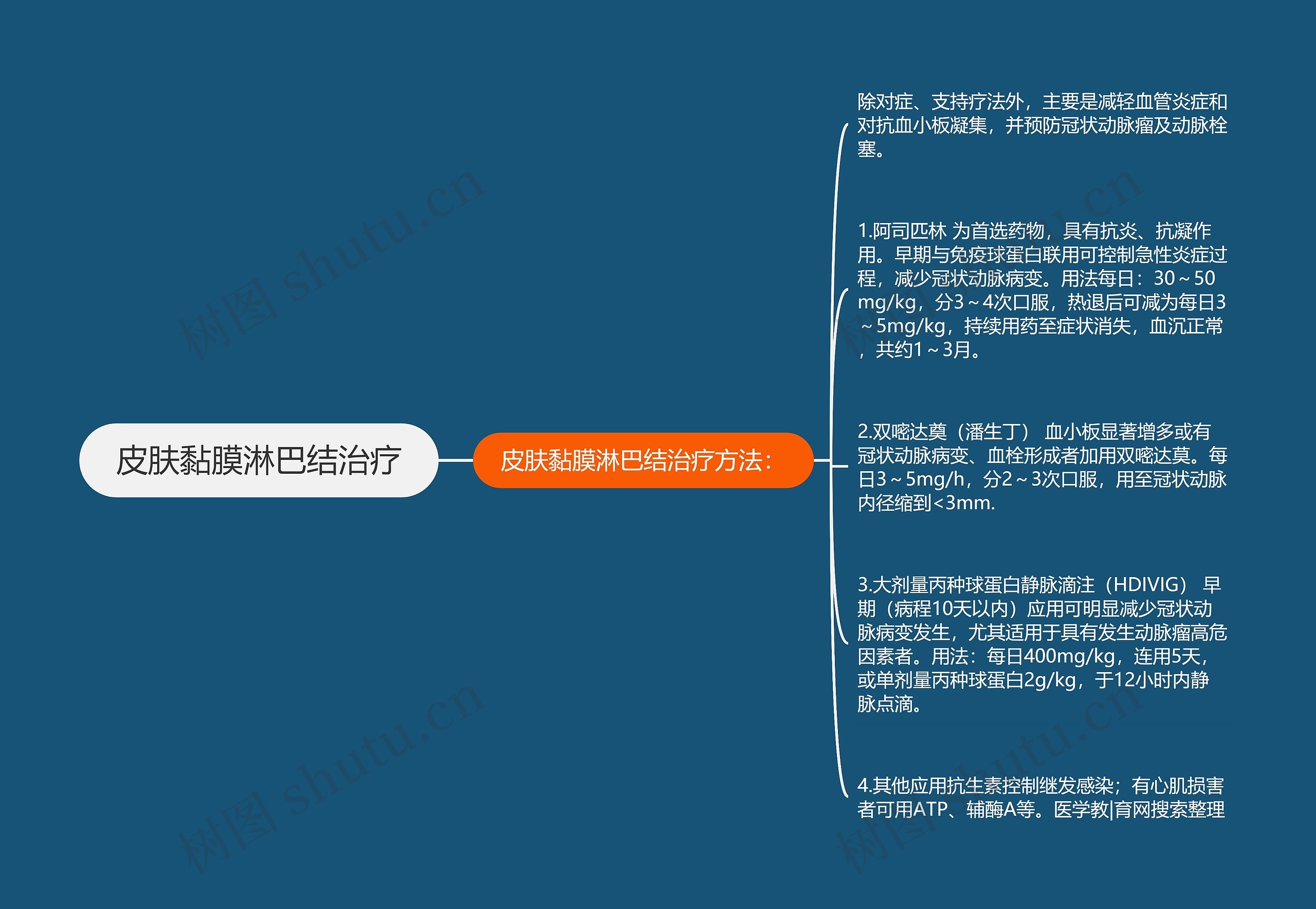 皮肤黏膜淋巴结治疗思维导图