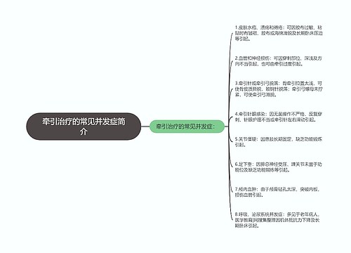 牵引治疗的常见并发症简介