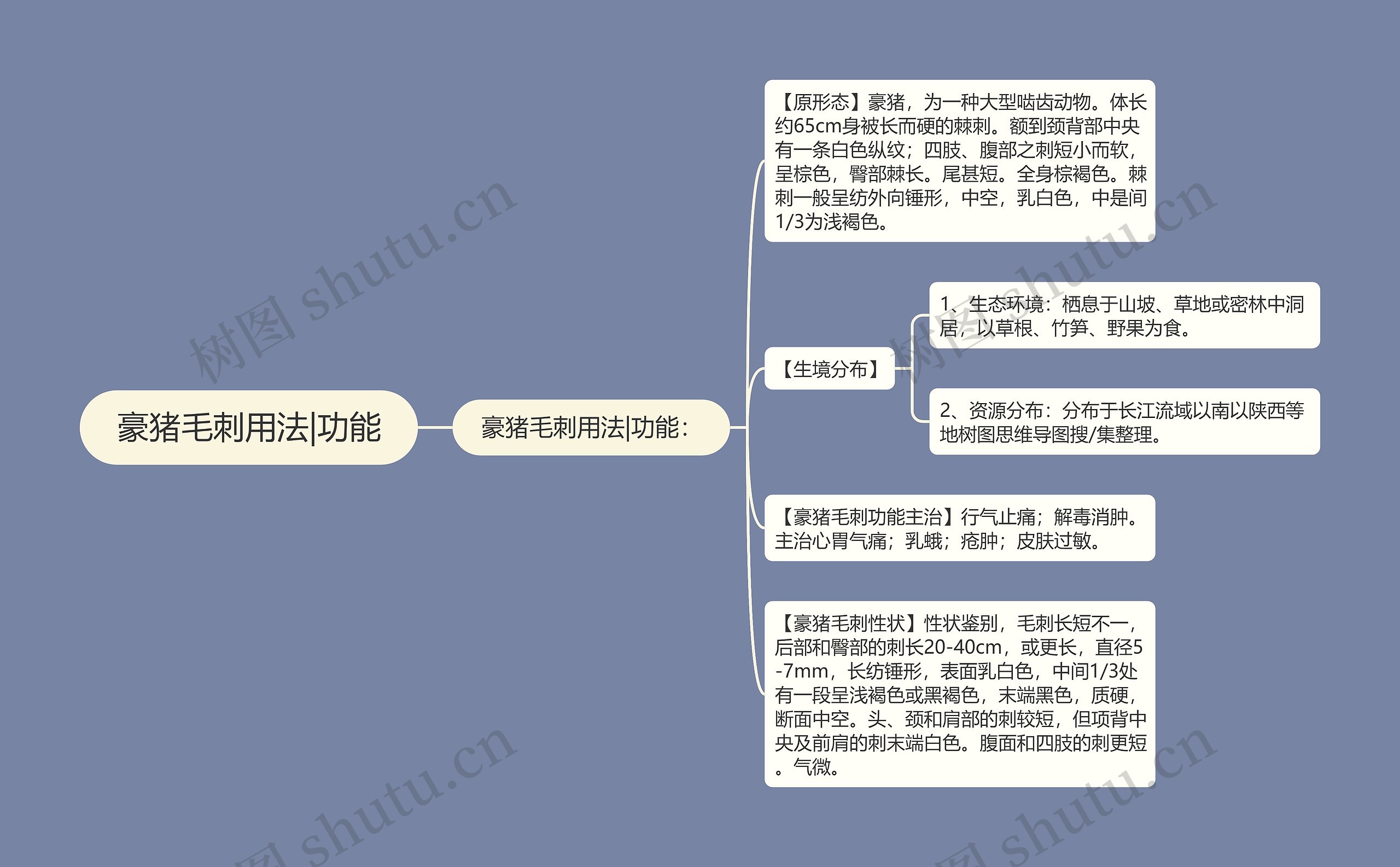 豪猪毛刺用法|功能思维导图