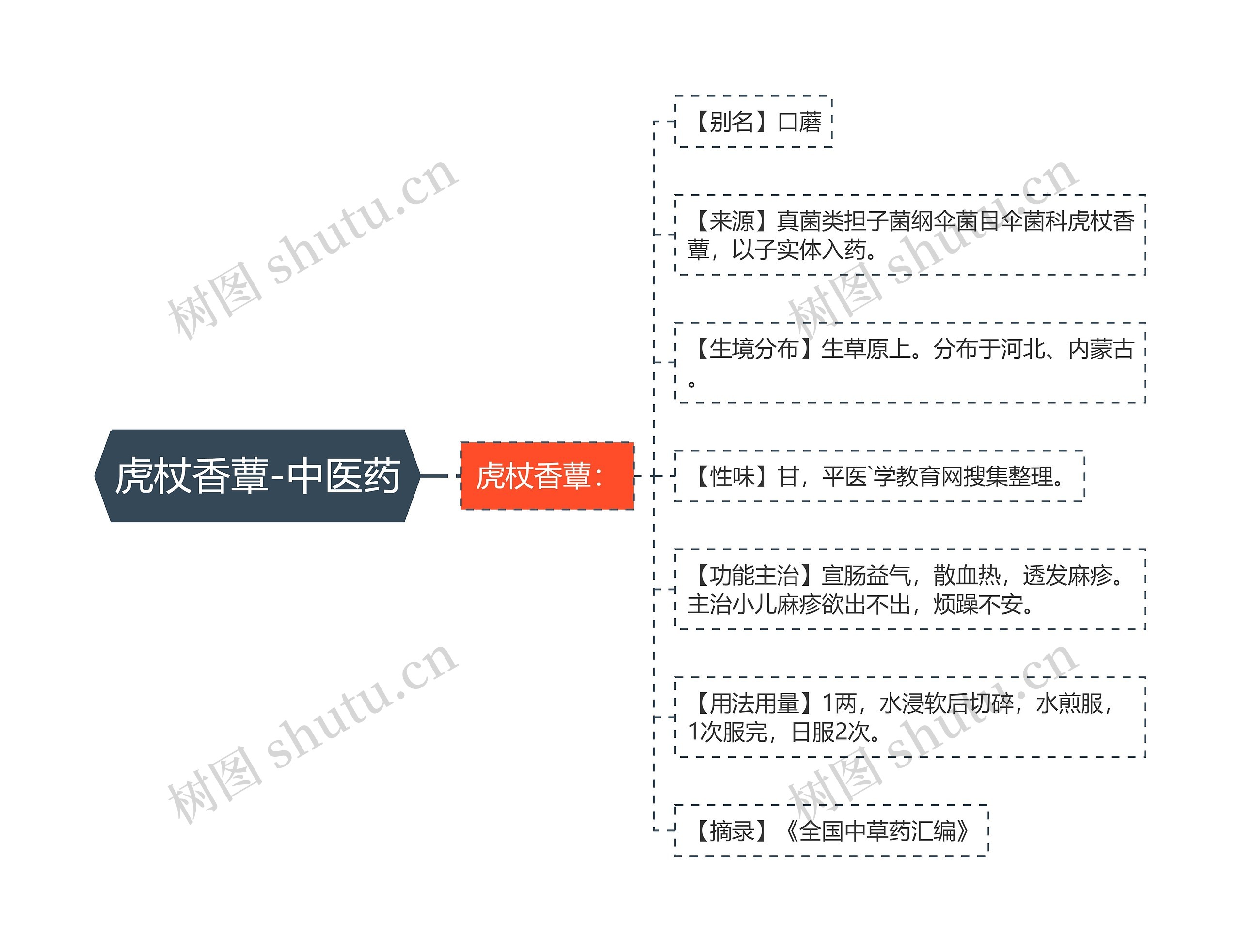 虎杖香蕈-中医药思维导图