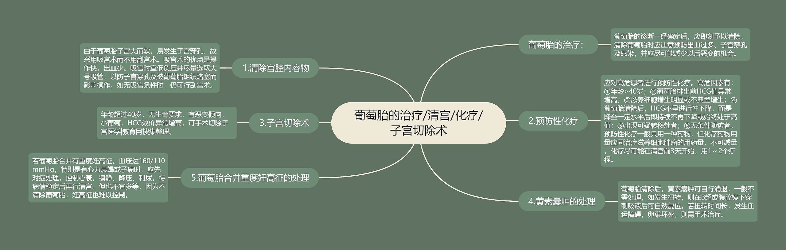 葡萄胎的治疗/清宫/化疗/子宫切除术 葡萄胎的治疗/清宫/化疗/子宫切除术