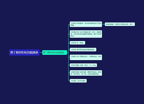 野丁香的性味|功能|摘录