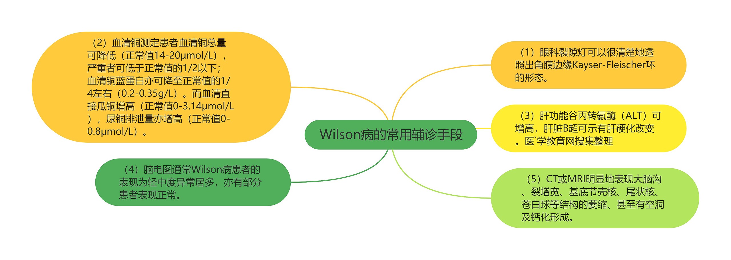 Wilson病的常用辅诊手段